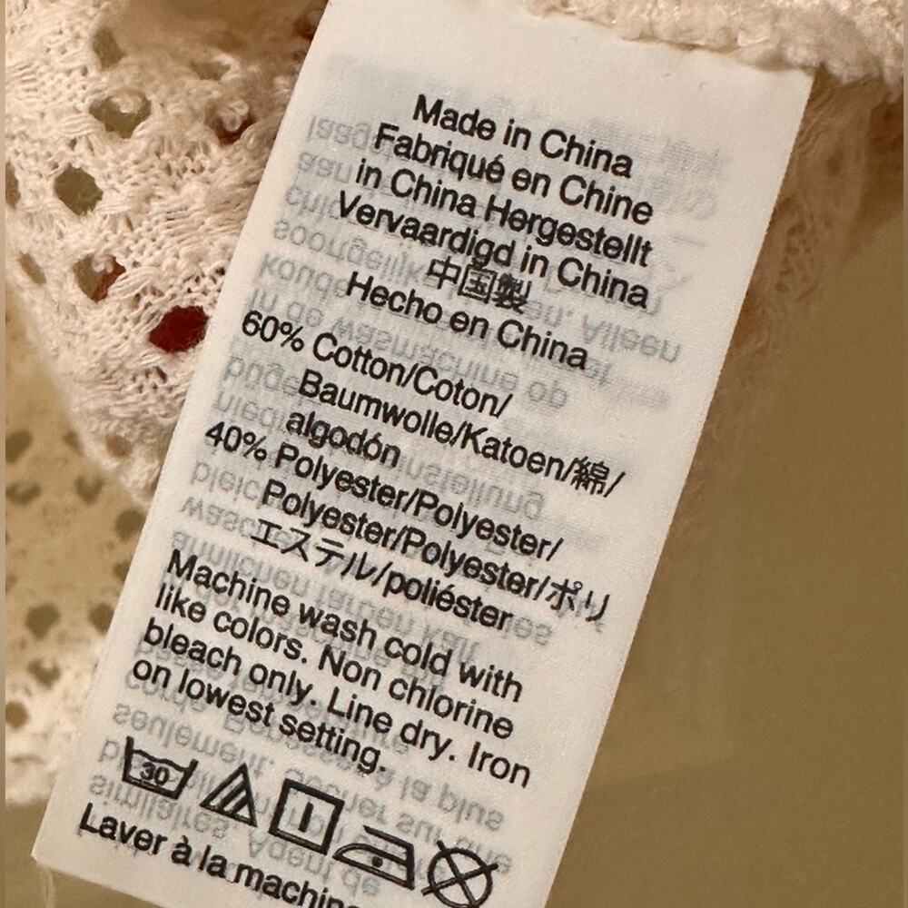 Madewell Texture & Thread Eyelet Flutter-Sleeve T… - image 6